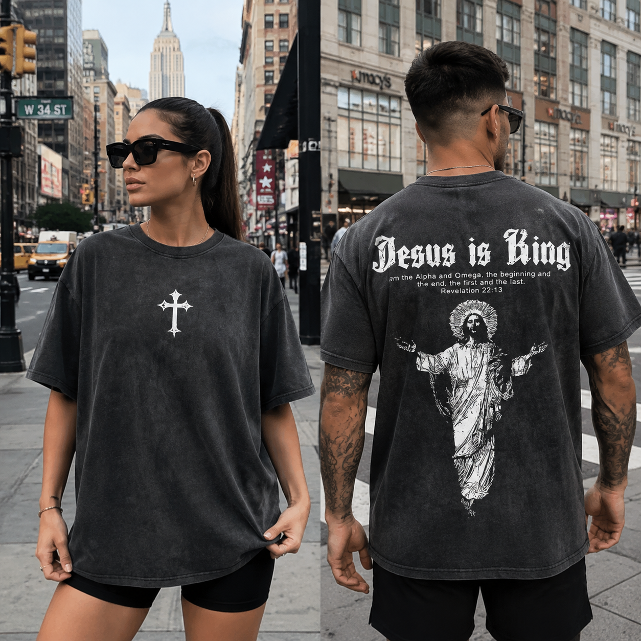 Jesus Is King Vintage Washed Unisex T-Shirt