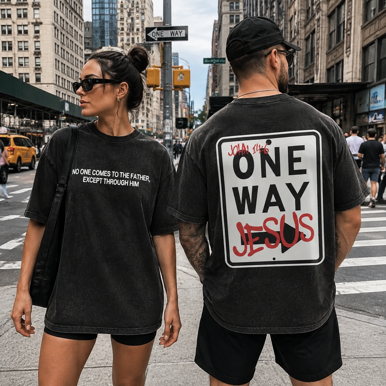 One Way Jesus Vintage Washed Cotton T-Shirt