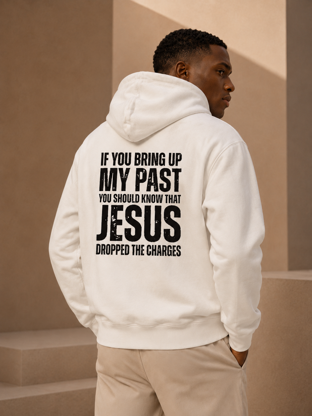 Jesus Pattern Printed Classics Hooded Sweatshirt