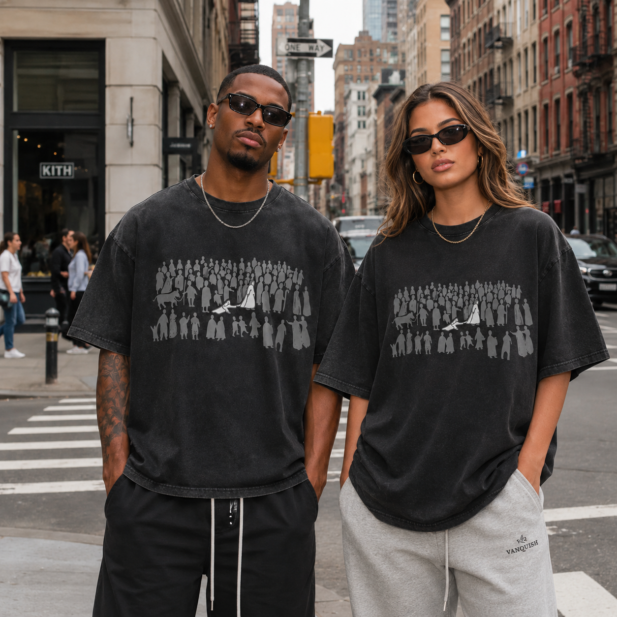 Christian Graphic T-Shirt: Woman Touches Jesus, Scripture Verse Tee