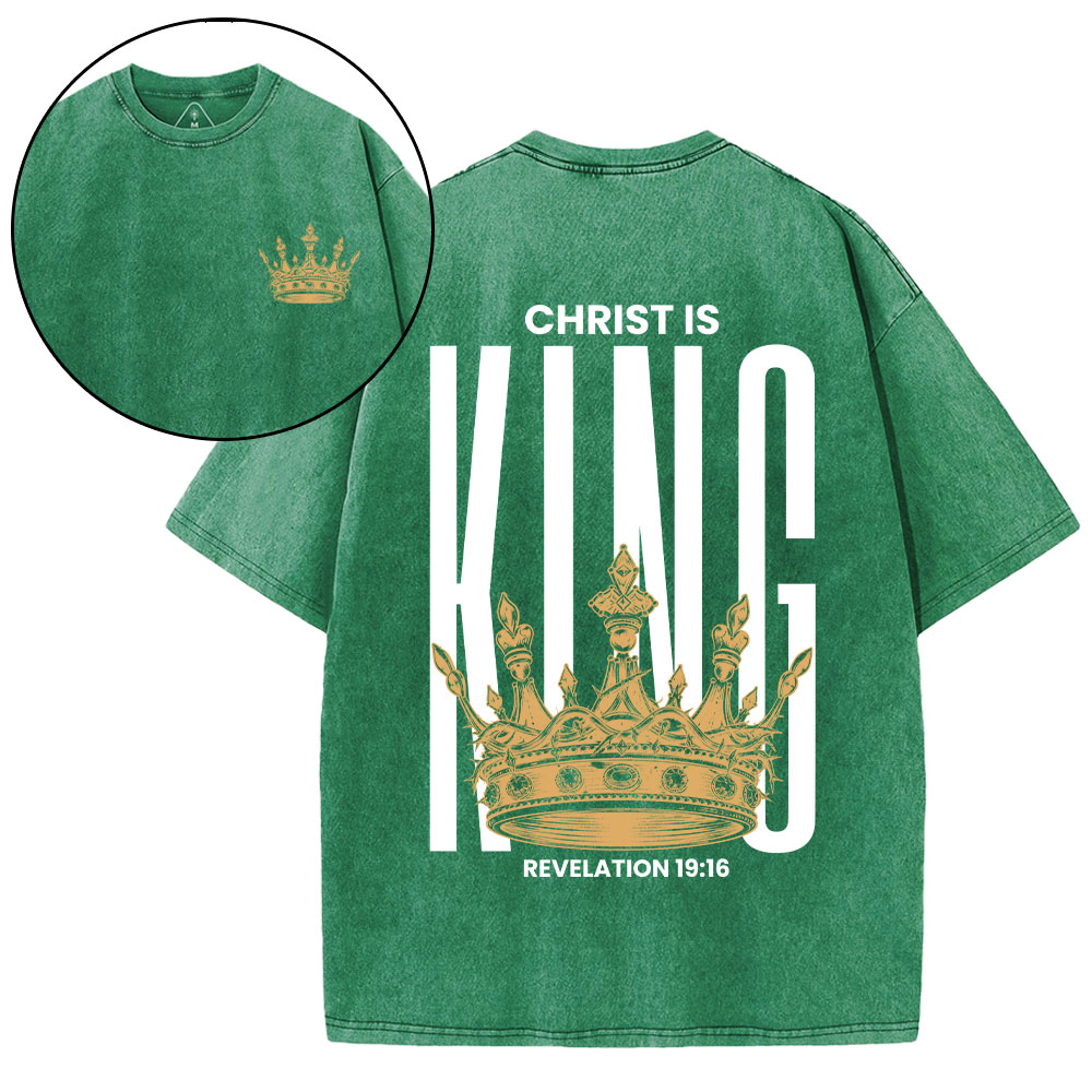 Christ Is King Christian Washed T-Shirt