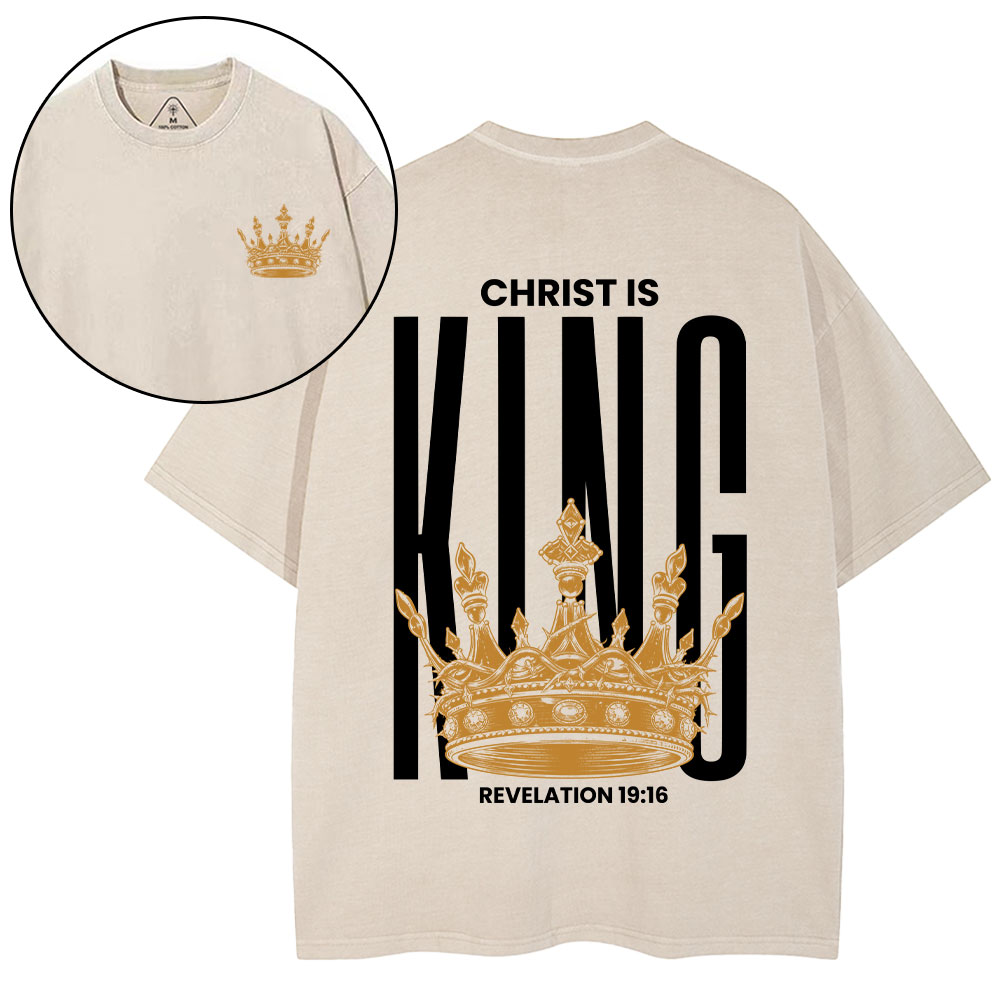 Christ Is King Christian Washed T-Shirt