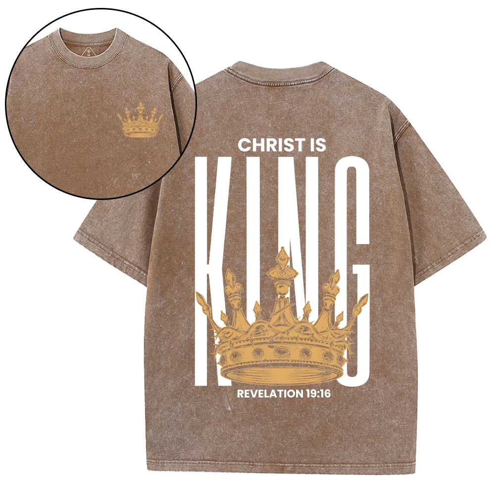 Christ Is King Christian Washed T-Shirt