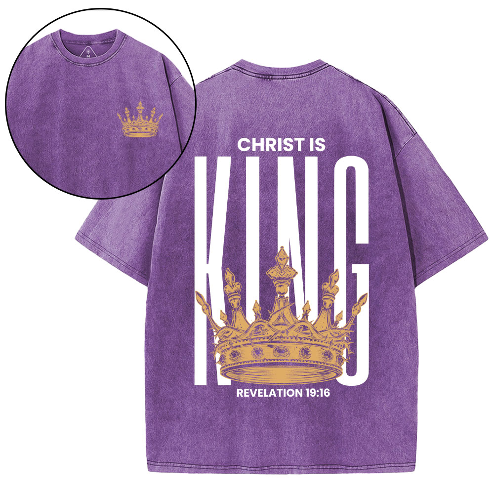 Christ Is King Christian Washed T-Shirt