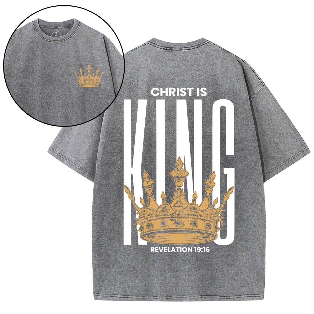 Christ Is King Christian Washed T-Shirt