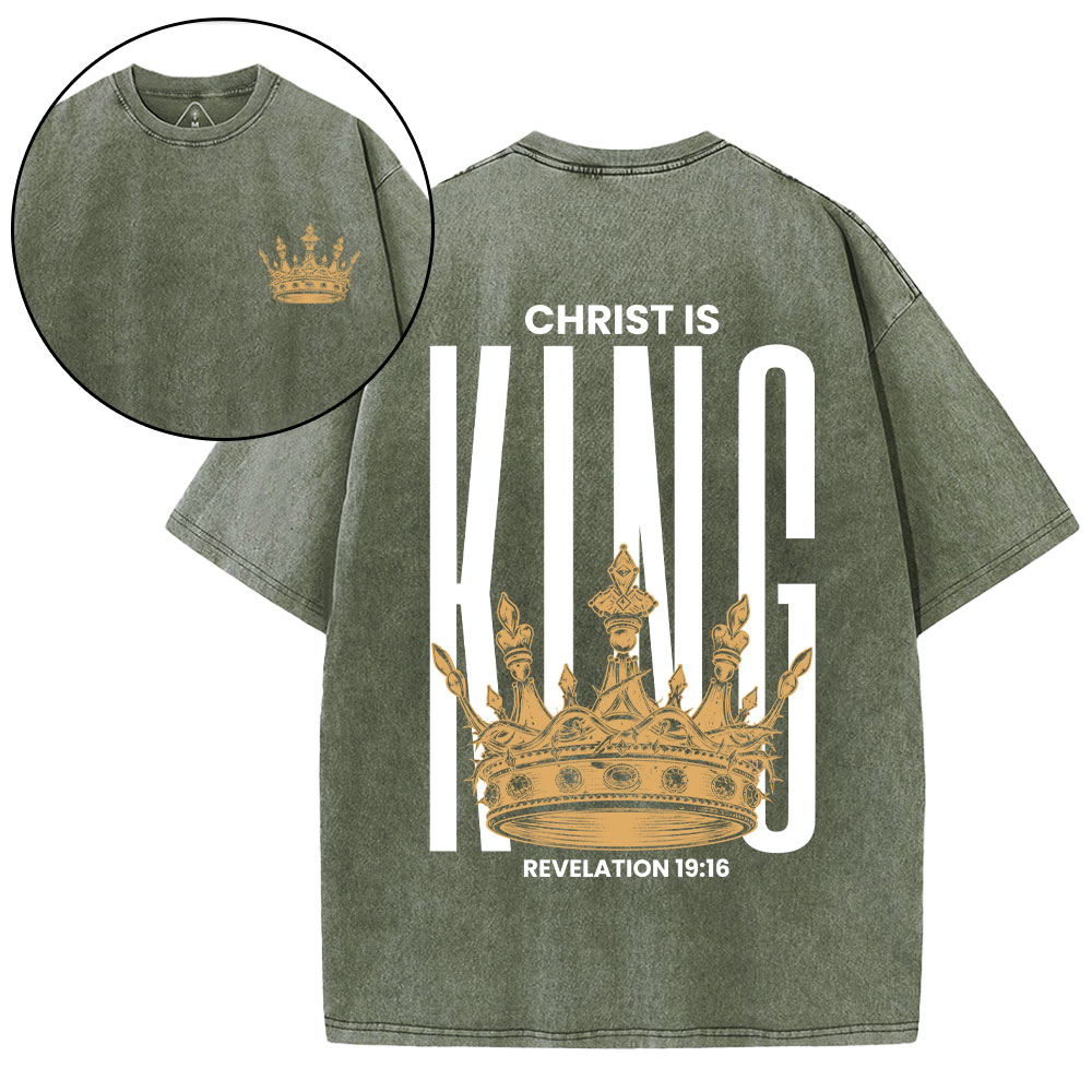 Christ Is King Christian Washed T-Shirt