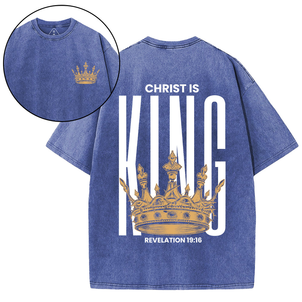 Christ Is King Christian Washed T-Shirt