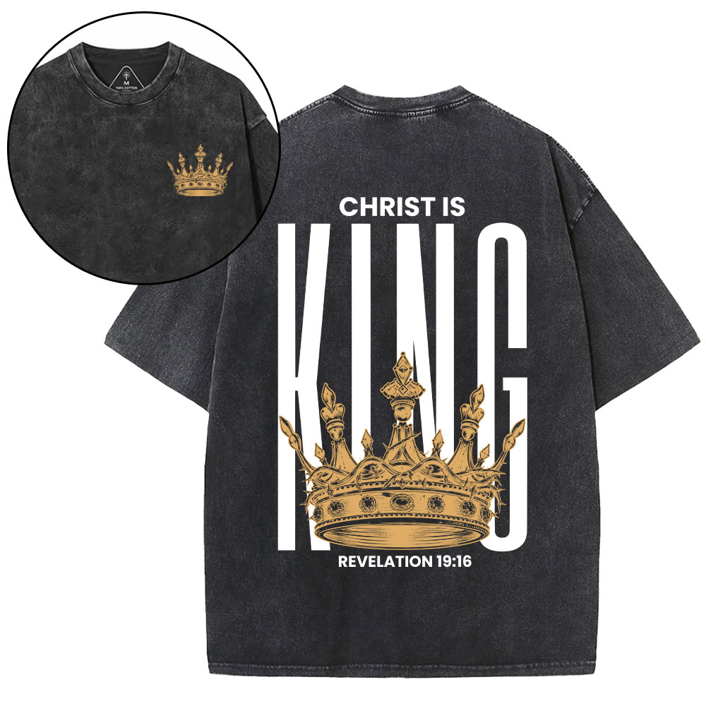 Christ Is King Christian Washed T-Shirt