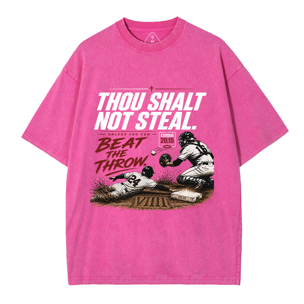 Thou Shalt Not Steal Christian Washed T-Shirt