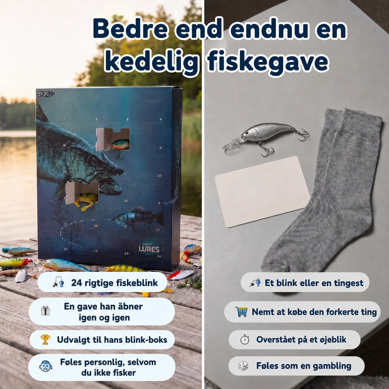 Fiskekalenderen – 24 unikke fiskekunstagn