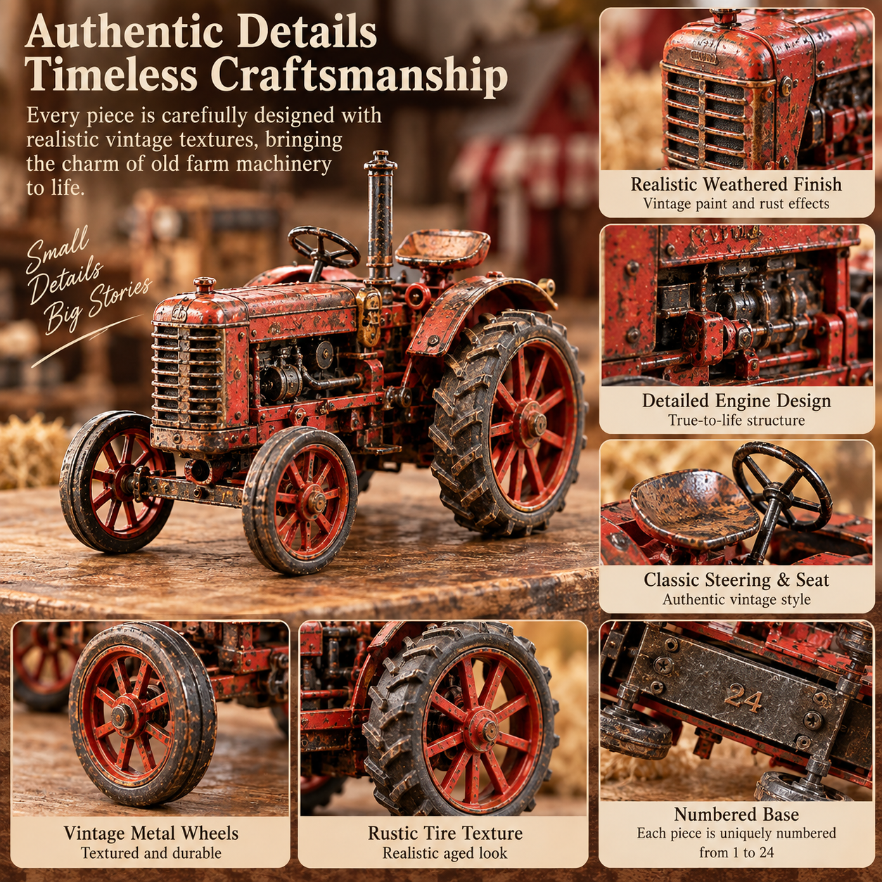 Vintage farm machinery details