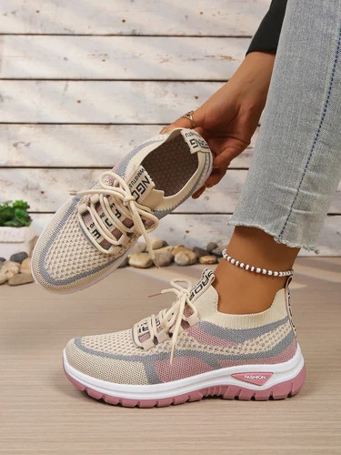 Women's Lightweight Mesh Walking Shoes Casual Breathable Lace Up Sneakers - Picture 5 of 22