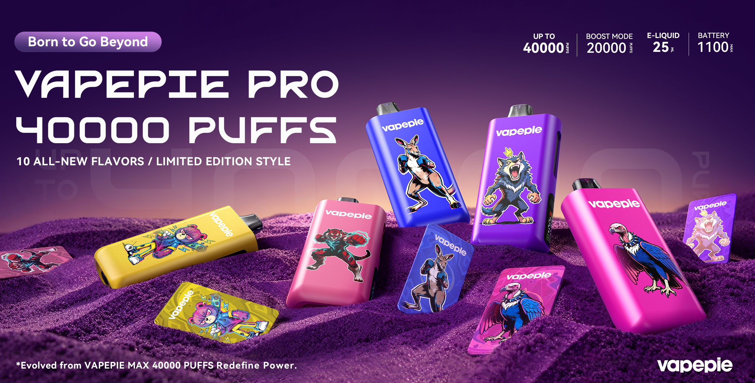VAPEPIE Pro 40000 Puffs【All-New Animal-Inspired Design】