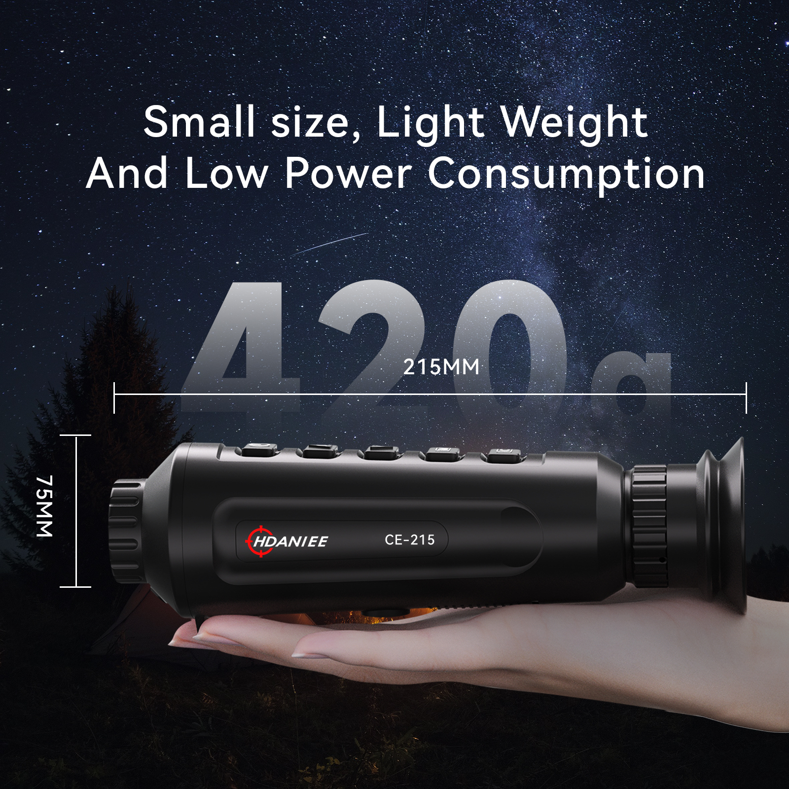 Handheld CE 2 Series 256×192 Thermal Monocular Sight 