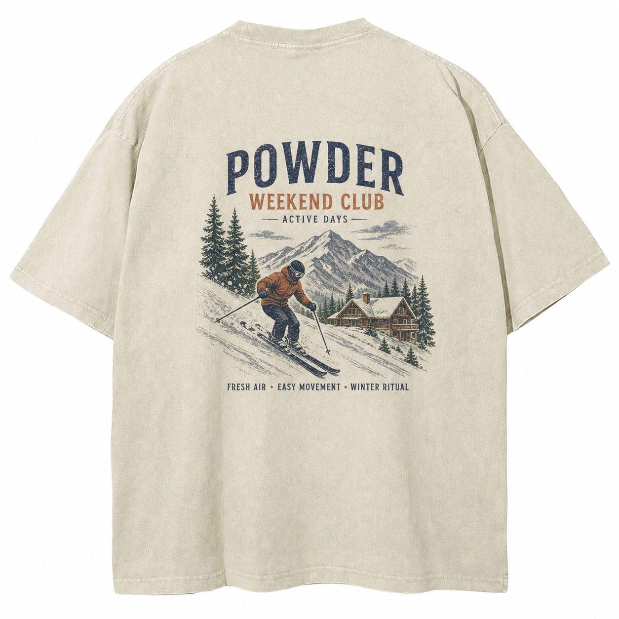 Powder Weekend Club Ski Mountain Tee