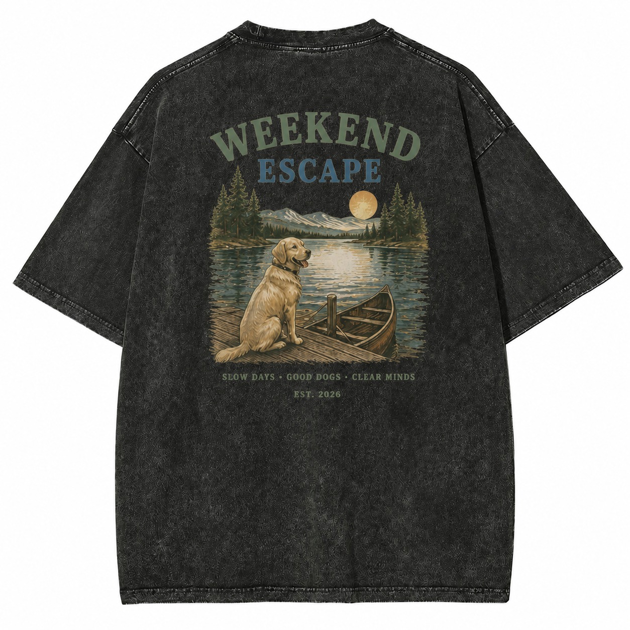Weekend Escape Dog V-Neck Tee