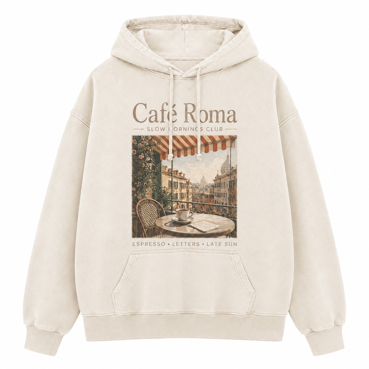 Cafe Roma Slow Mornings Washed Hoodie