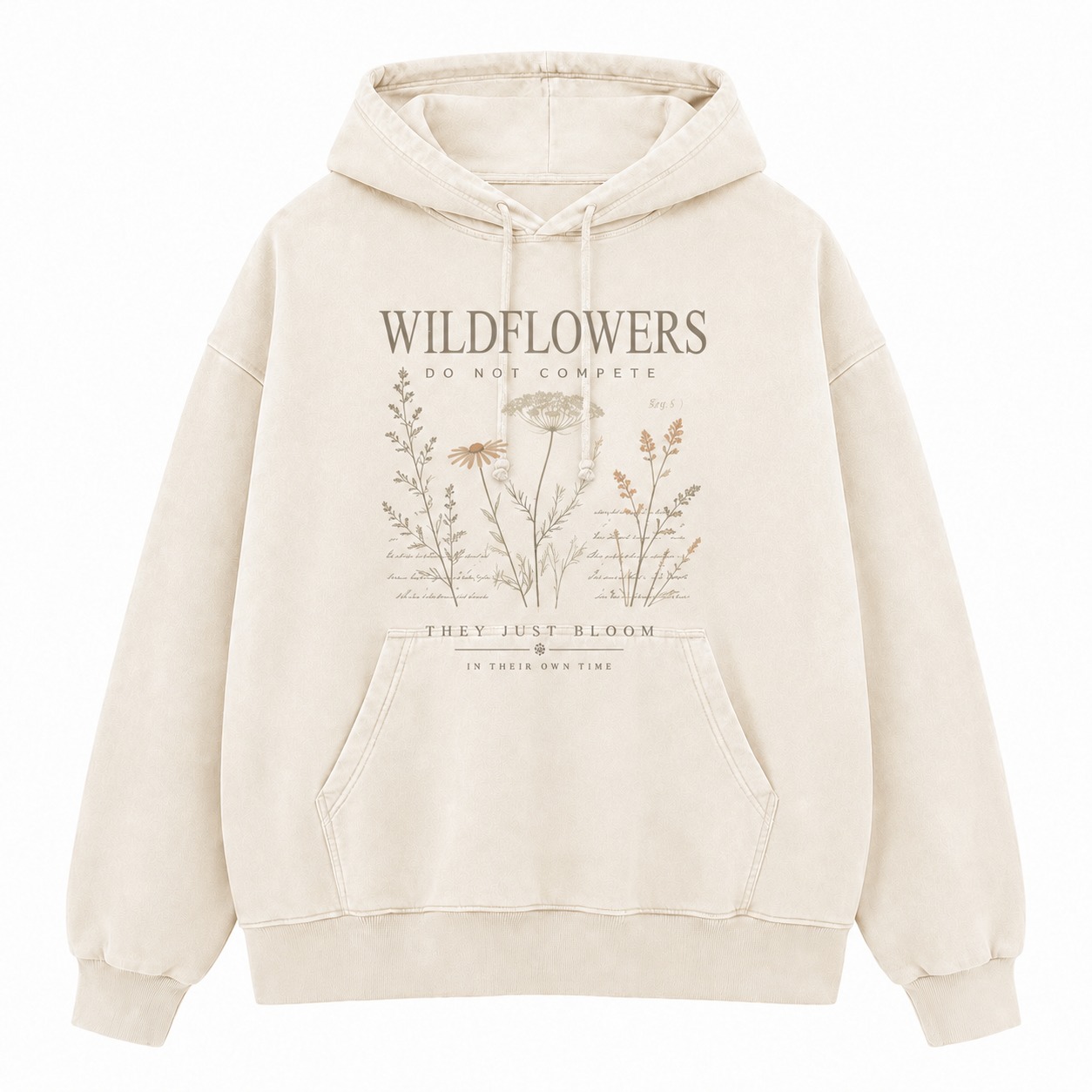 Wildflowers Bloom Graphic Washed Hoodie