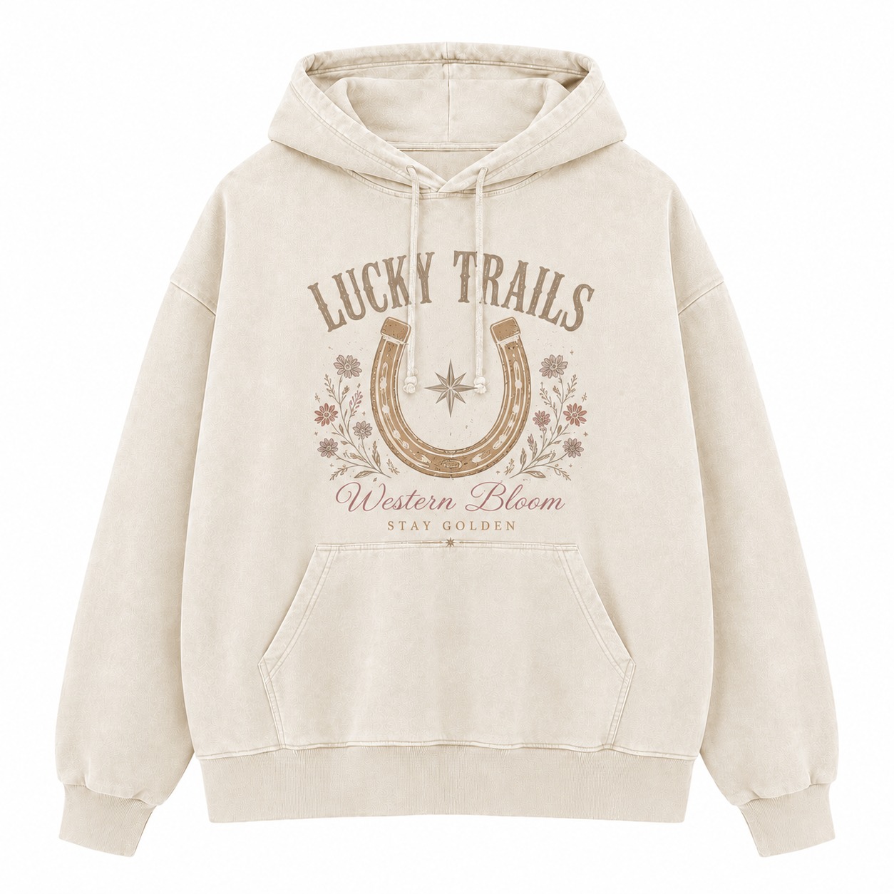 Lucky Trails Western Bloom Washed Hoodie