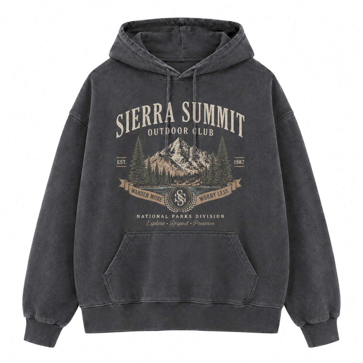 Sierra Summit Outdoor Club Washed Hoodie
