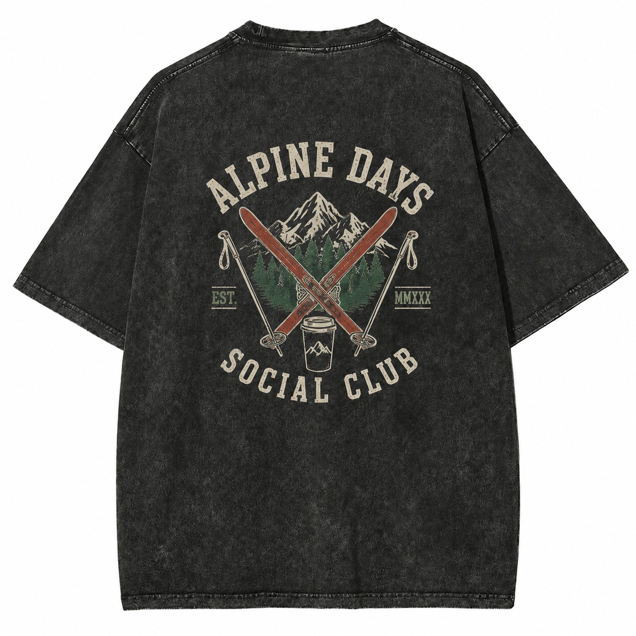 Alpine Days Social Club Ski Weekend Tee