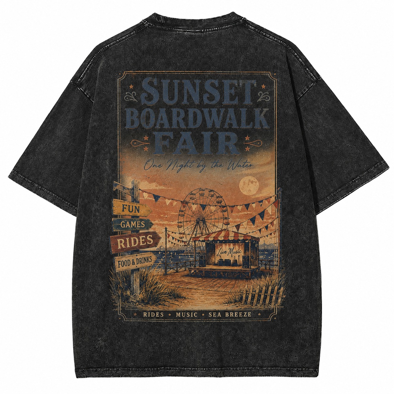 Sunset Boardwalk Fair Tee