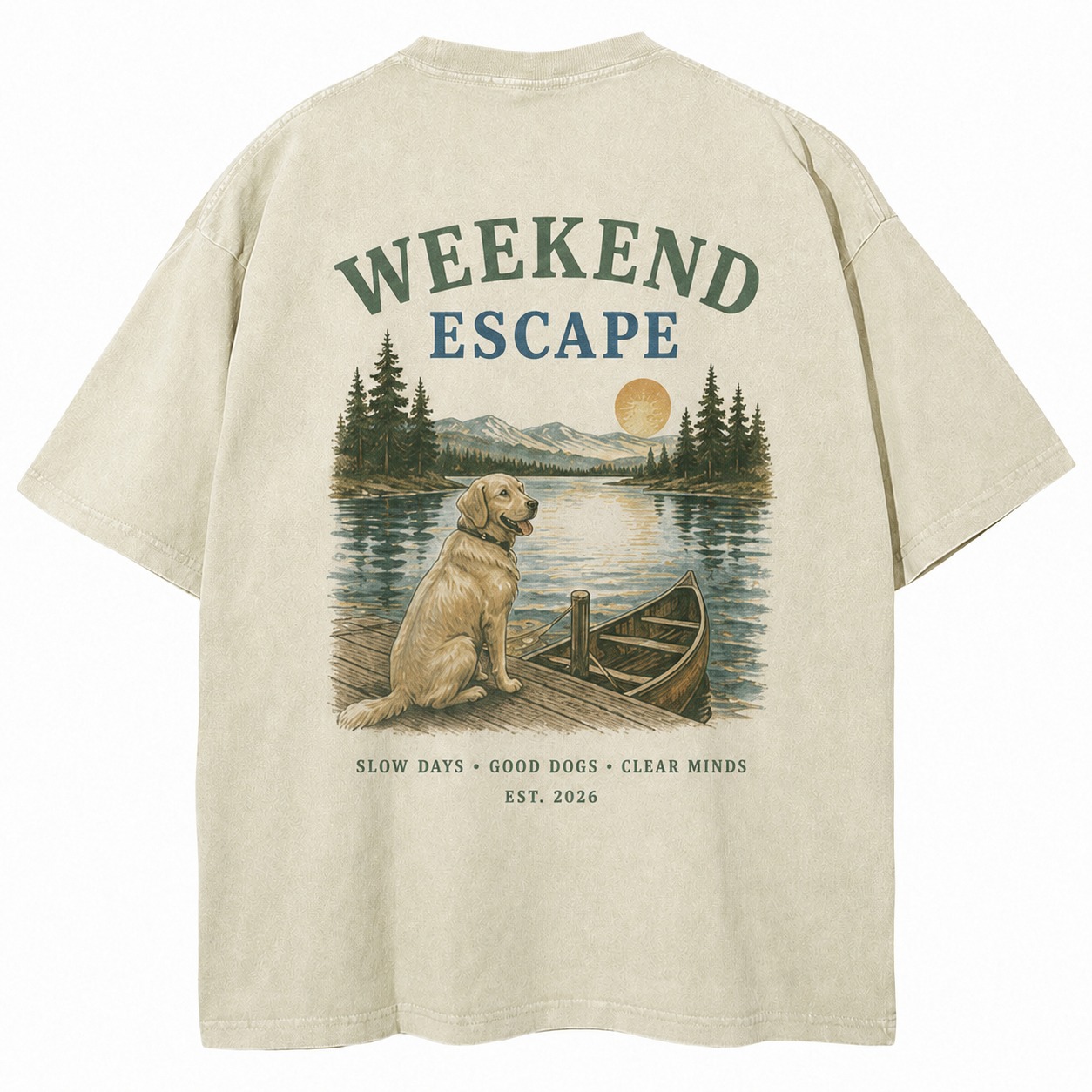 Weekend Escape Dog V-Neck Tee
