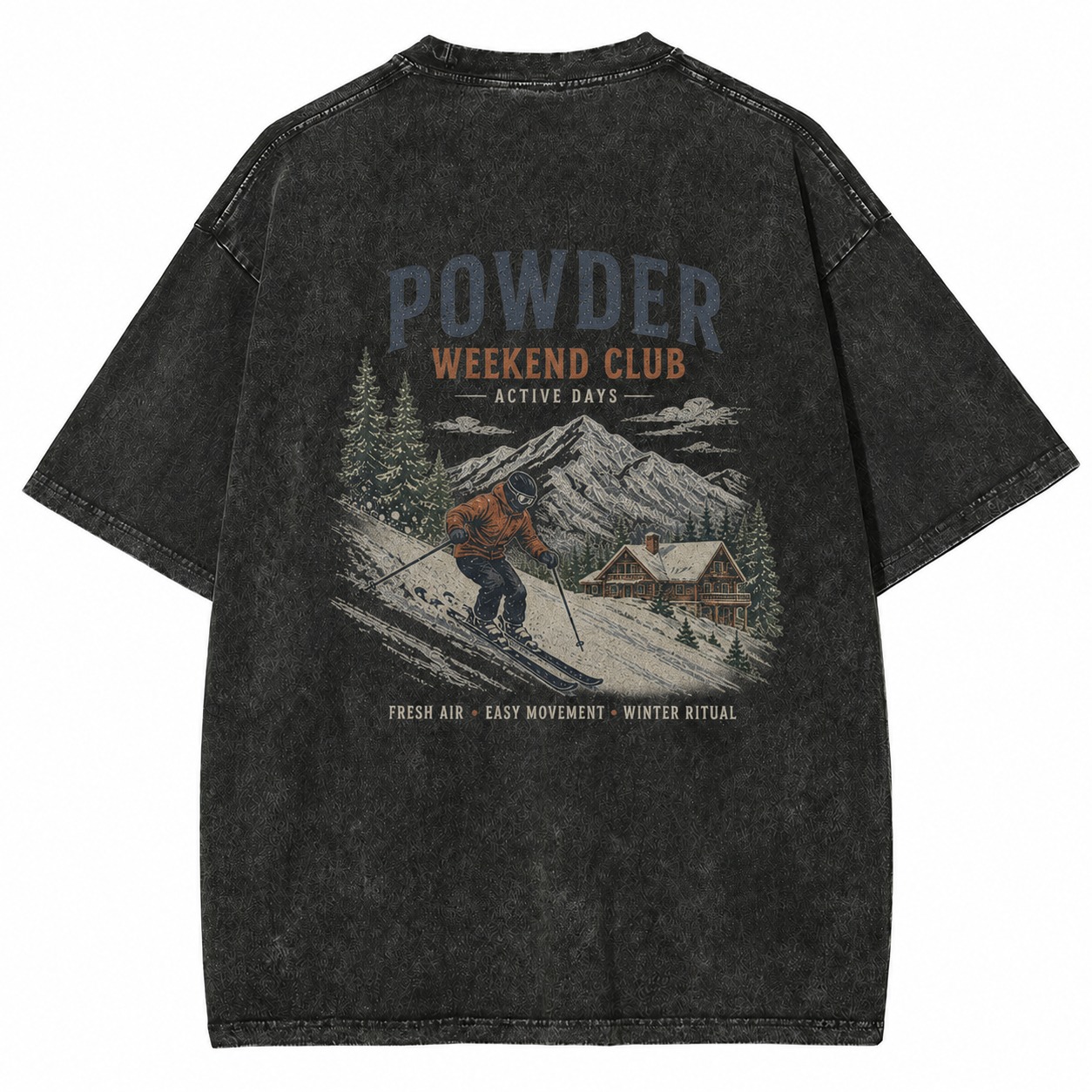 Powder Weekend Club Ski Mountain Tee