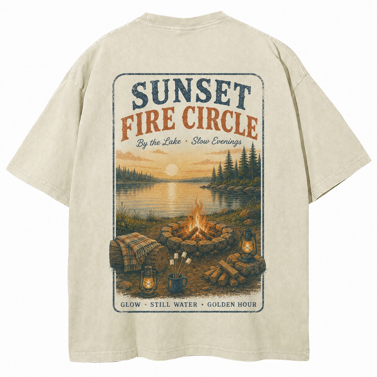 Sunset Fire Circle Tee