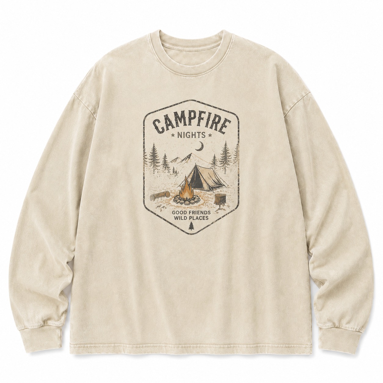 Campfire Nights Washed Long Sleeve Tee