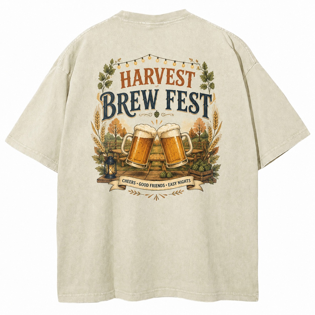 Harvest Brew Fest Graphic Washed Tee
