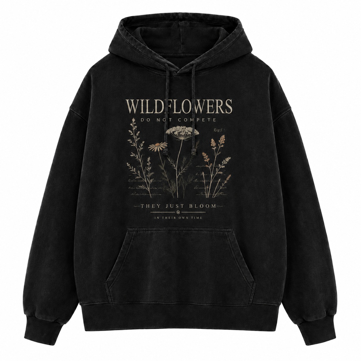 Wildflowers Bloom Graphic Washed Hoodie