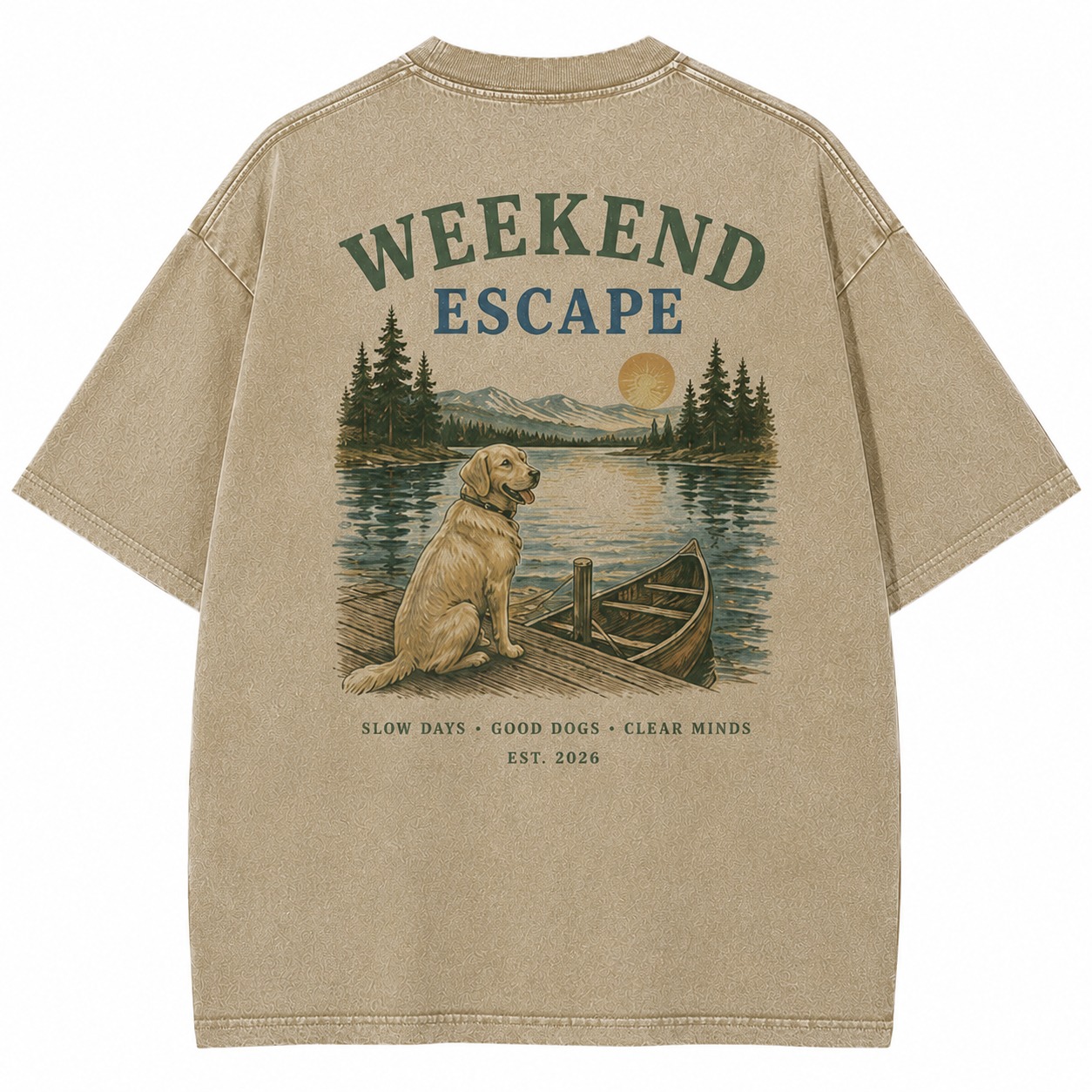Weekend Escape Dog V-Neck Tee