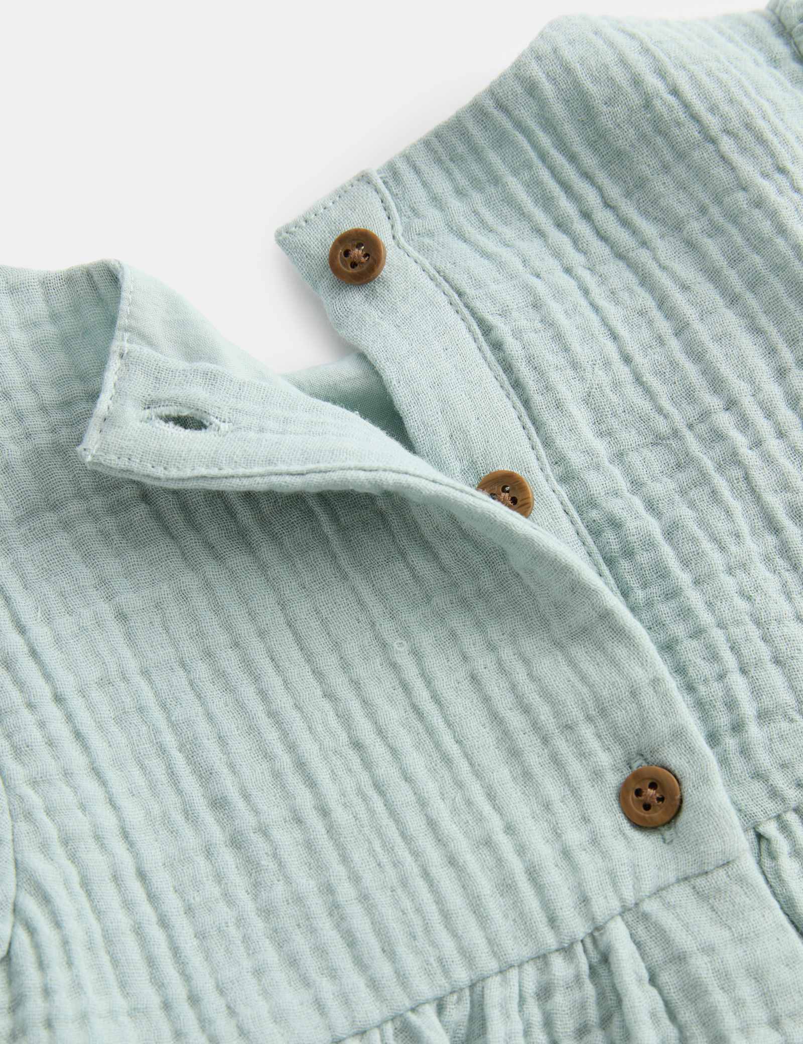 2 Piece Pure Cotton Woven Smocked Outfit (0-24 Mths) - LIGHT MINT