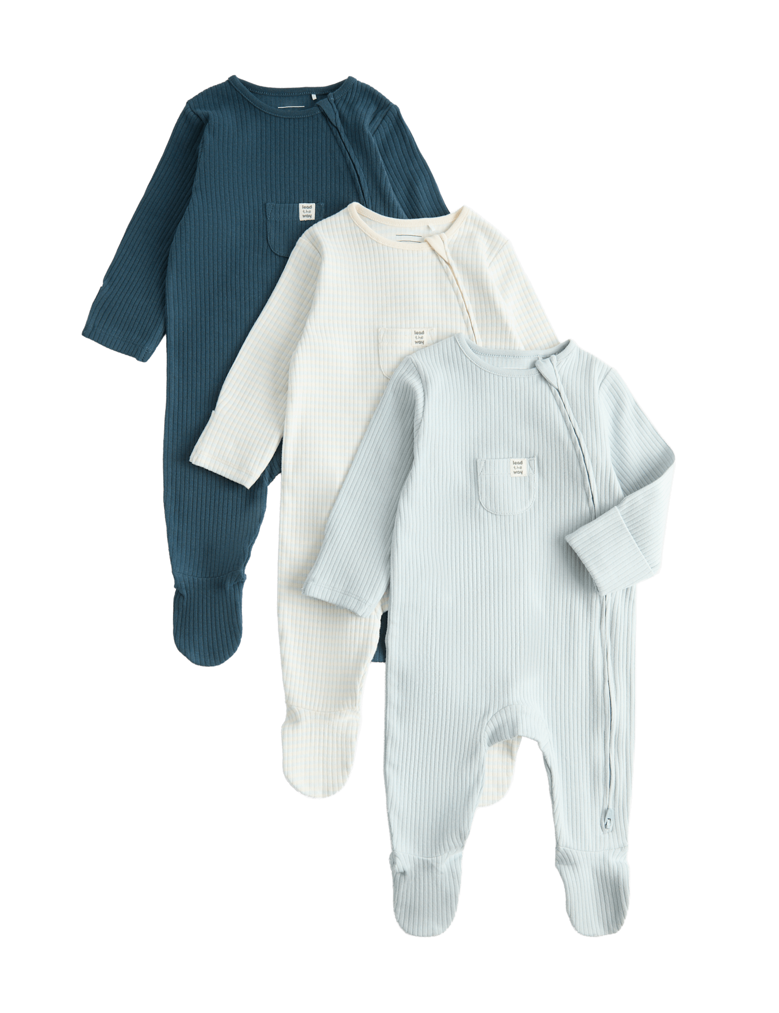 3 Pack Cotton Rich Statement Sleepsuits (7lbs - 3 Yrs)