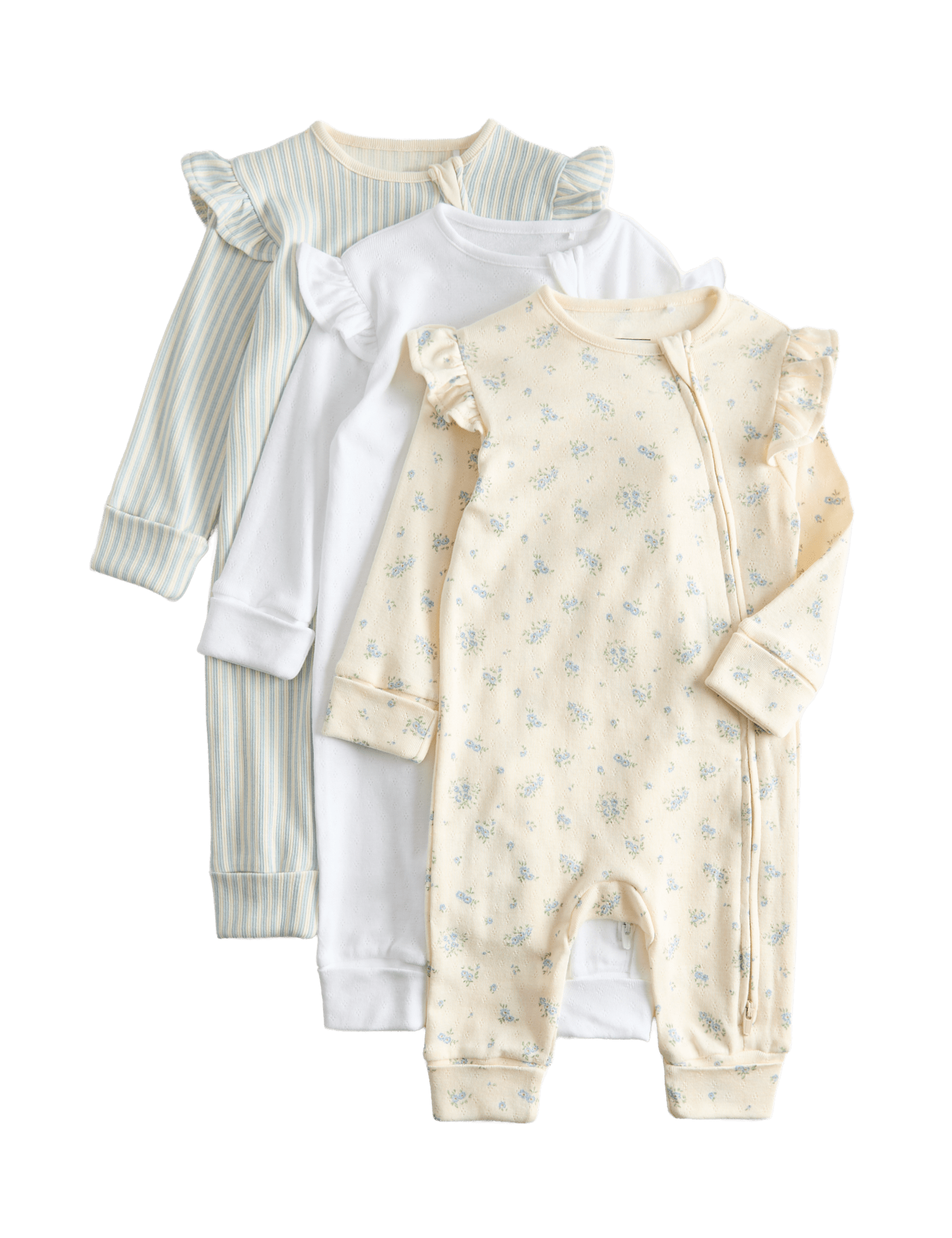 3 Pack Cotton Rich Sleepsuits (6½lbs-3 Yrs)