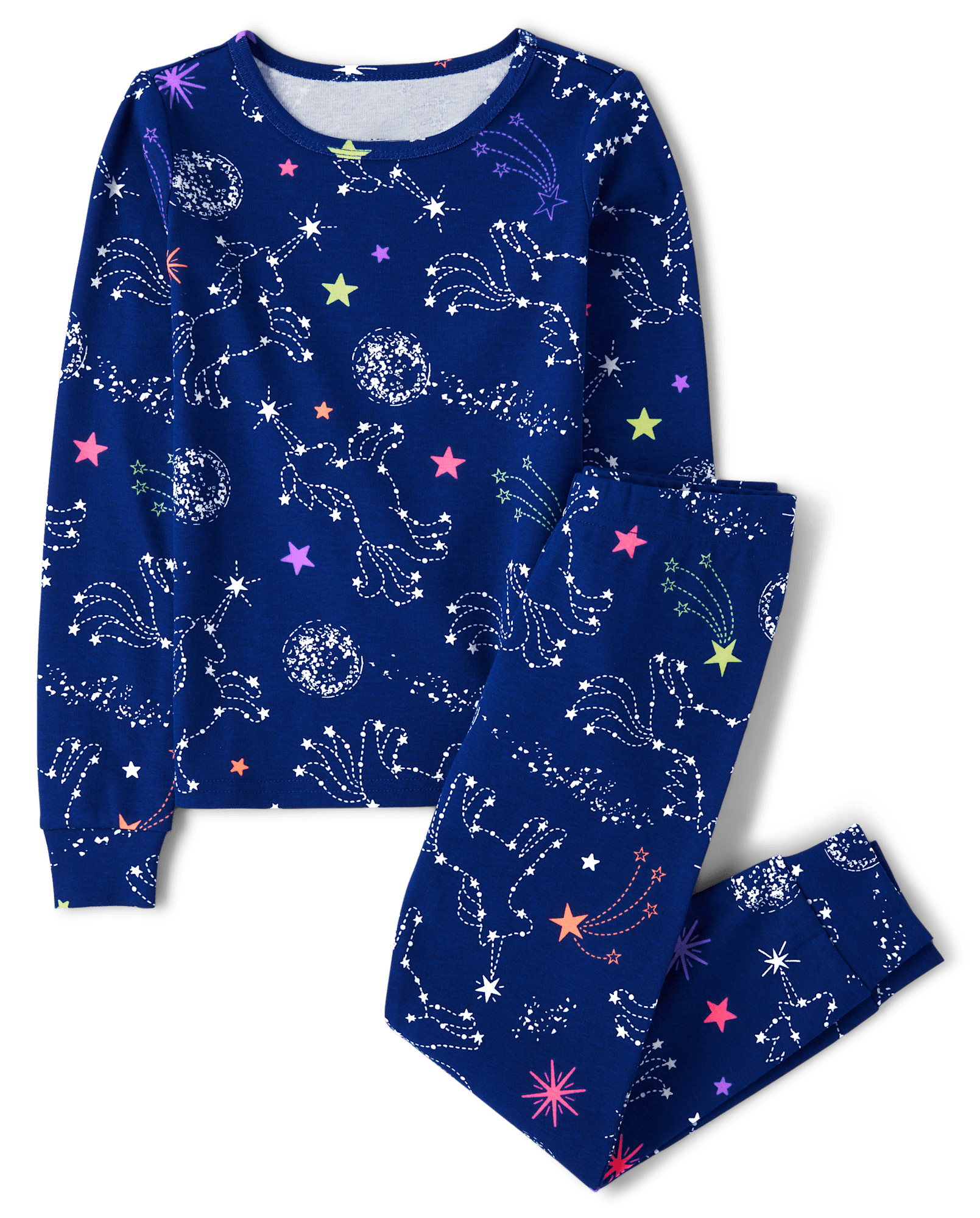 Girls Long Sleeve Dream Snug Fit Cotton Pajamas