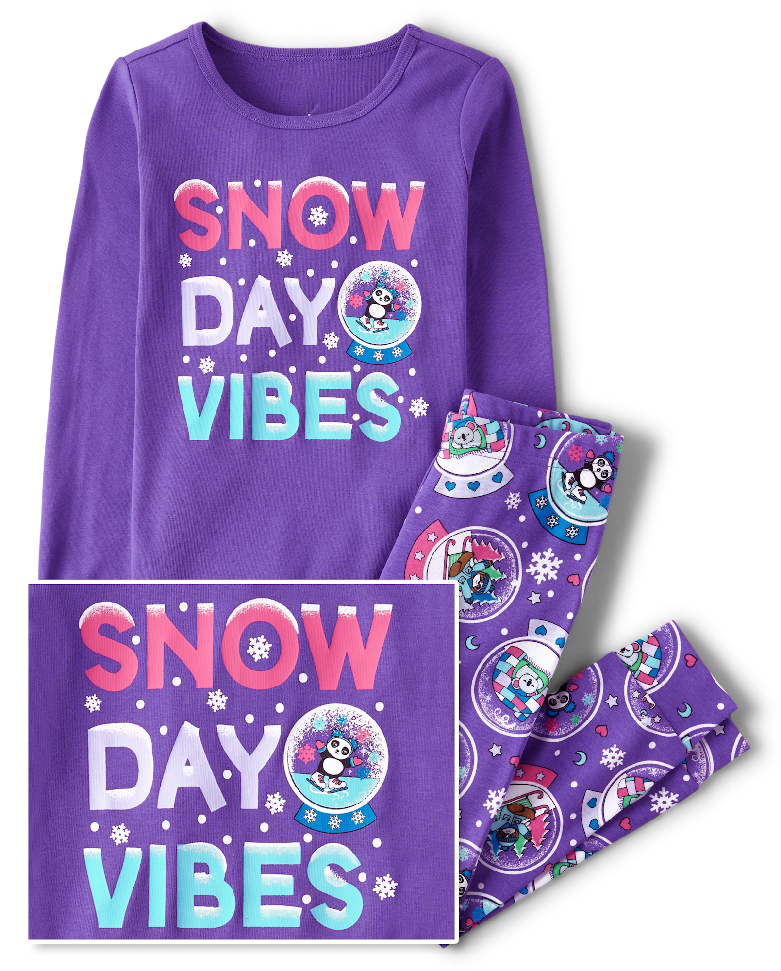 Girls Long Sleeve Dream Snug Fit Cotton Pajamas