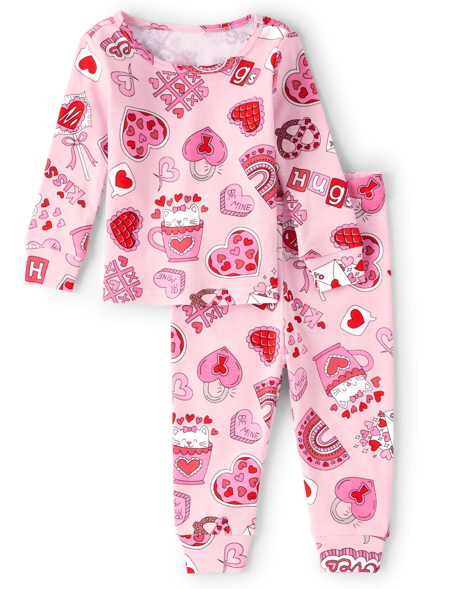 Baby And Toddler Boys Long Sleeve Snack Monster Snug Fit Cotton Pajamas