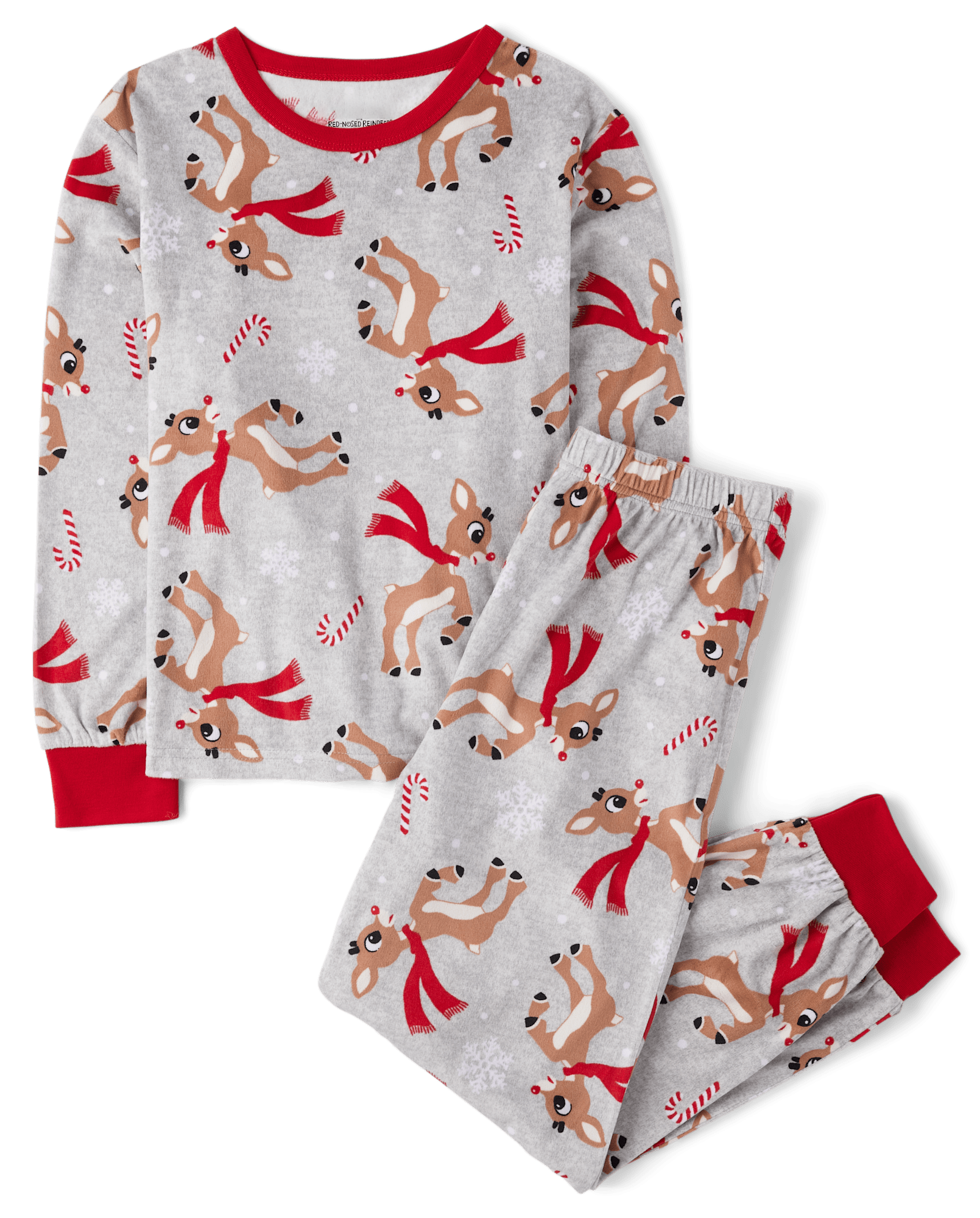 Kids Long Sleeve Rudolph Pajamas