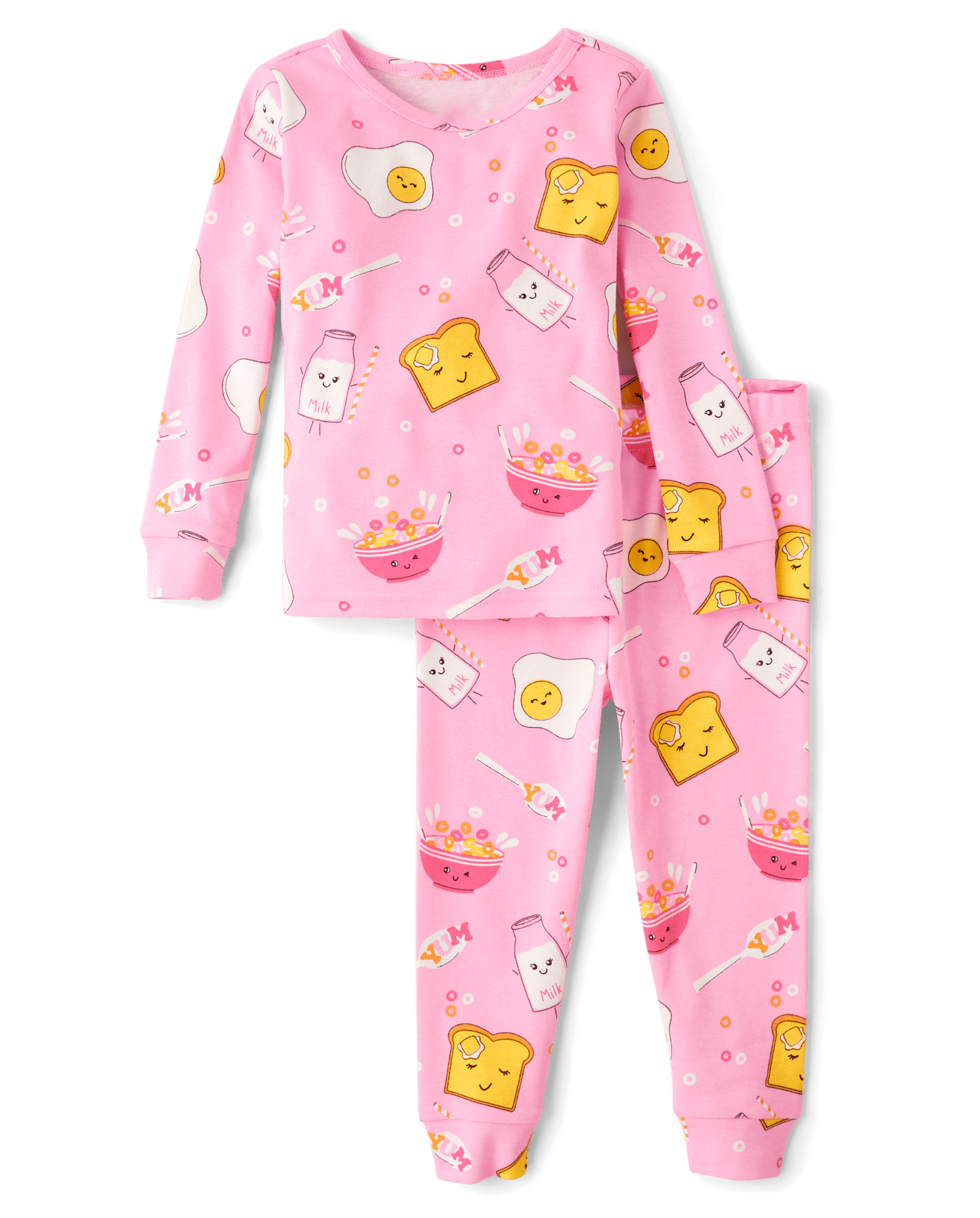 Baby And Toddler Girls Long Sleeve Ballerina Snug Fit Cotton Pajamas