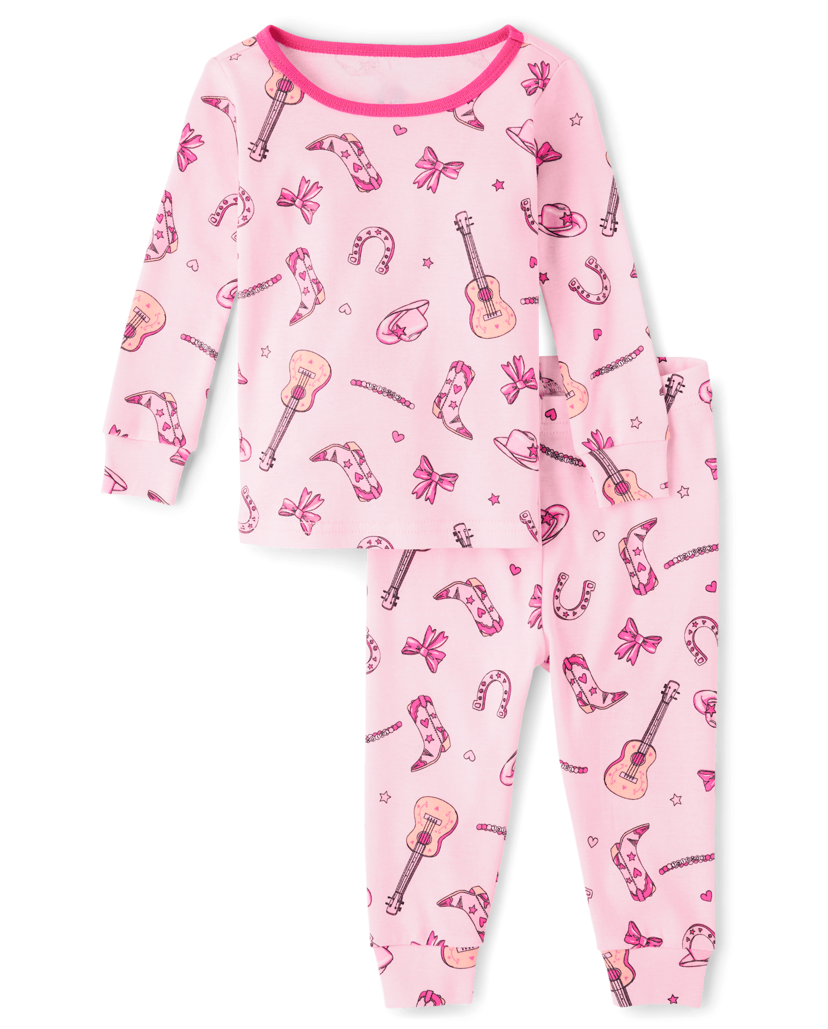 Baby And Toddler Girls Long Sleeve Ballerina Snug Fit Cotton Pajamas
