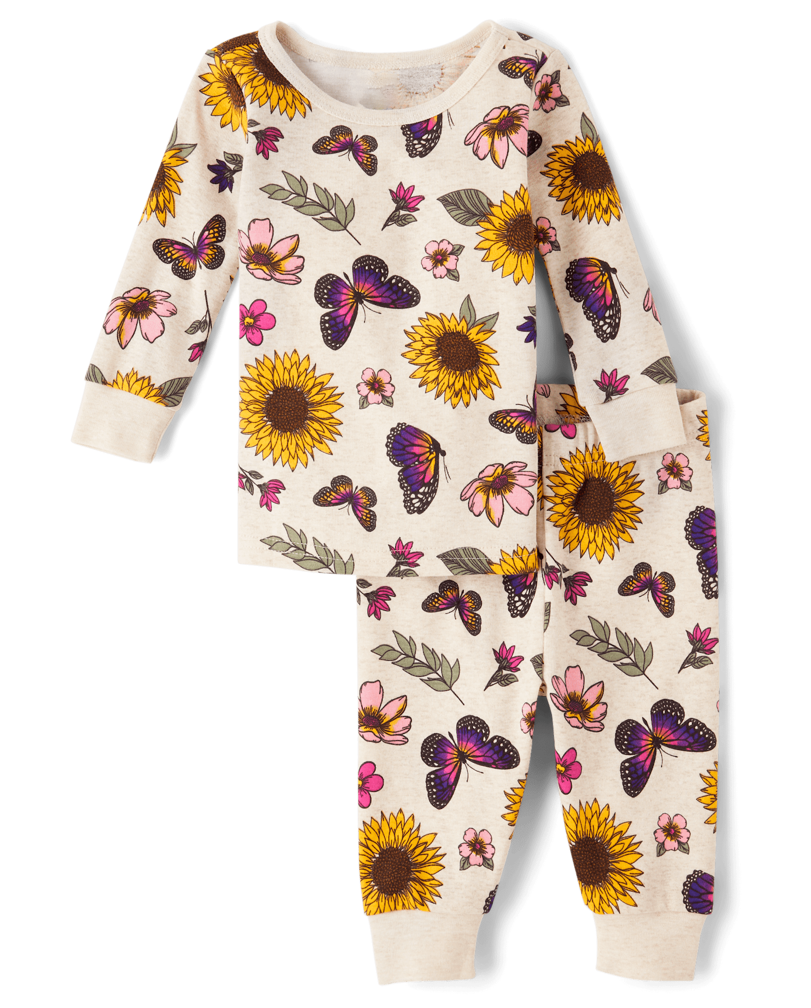 Baby And Toddler Girls Long Sleeve Ballerina Snug Fit Cotton Pajamas