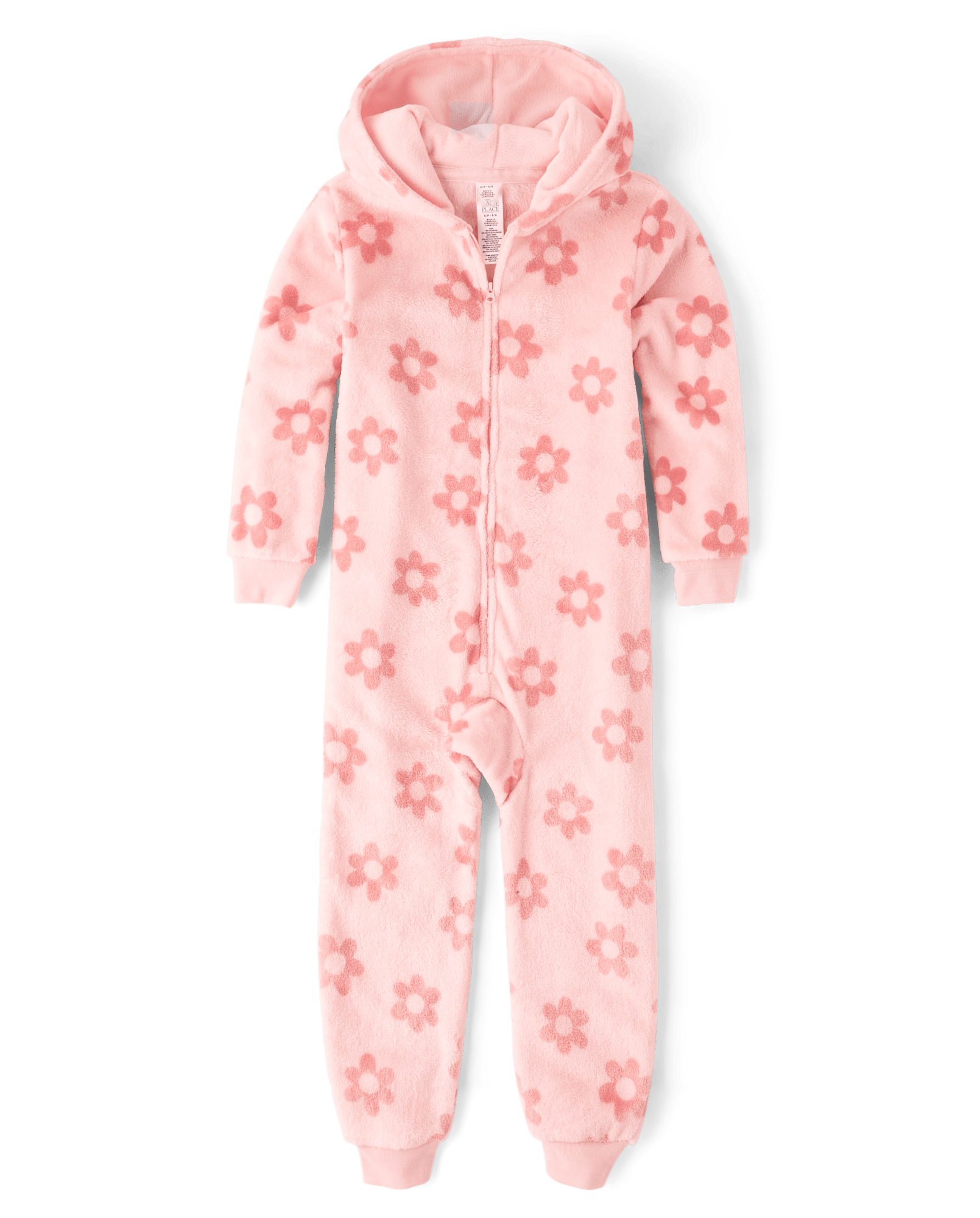 Girls Long Sleeve Tie Dye Unicorn Print Fleece One Piece Pajamas