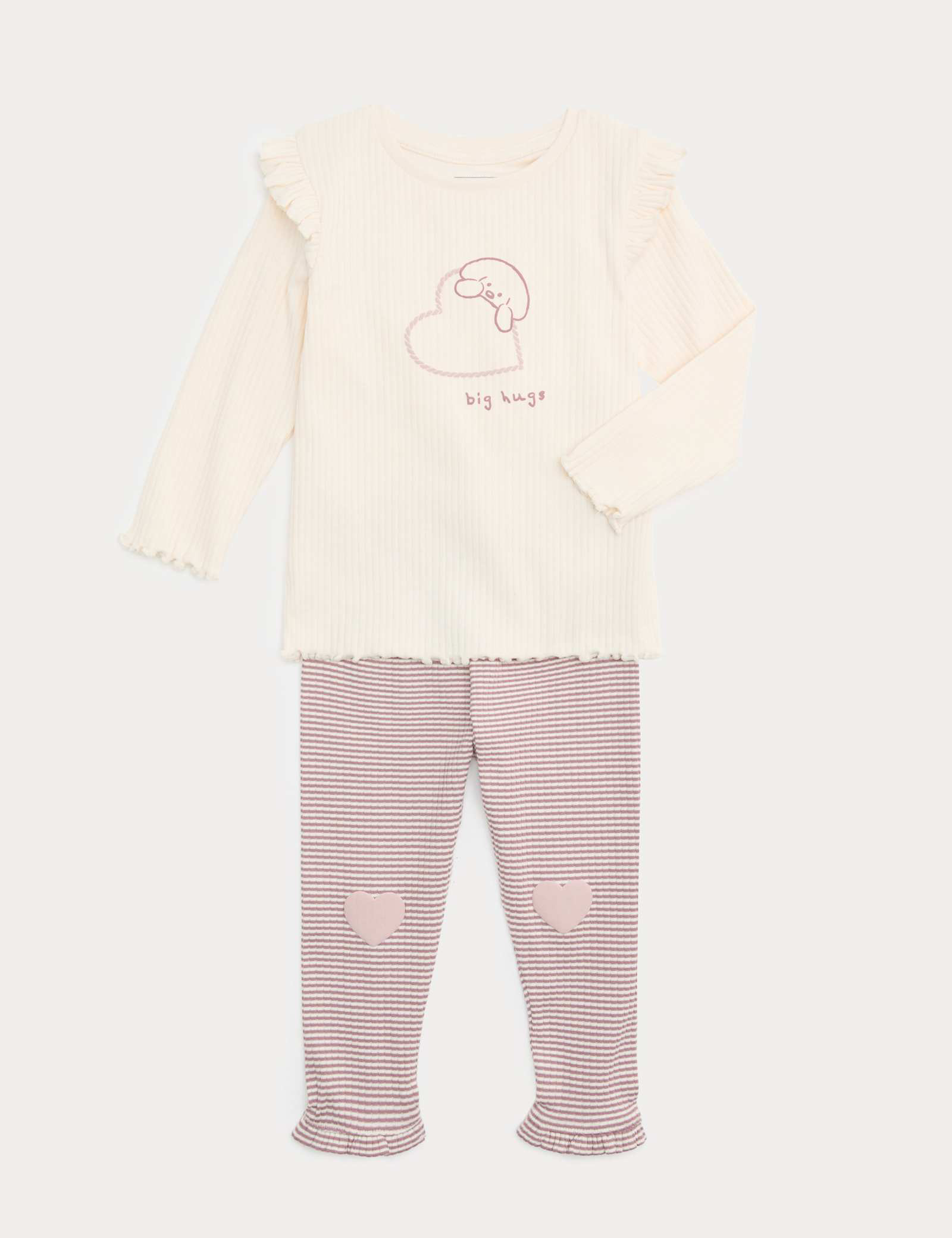 2 Piece Heart Dog Outfit (0-3 Yrs)