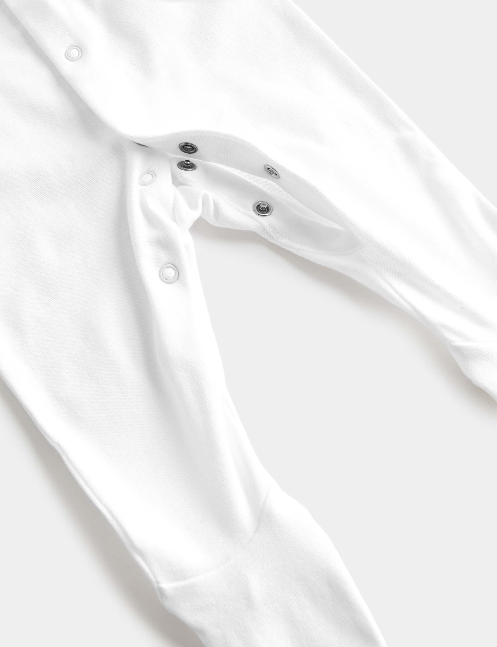 5 Pack Pure Cotton Sleepsuits (5lbs-3 Yrs) - WHITE