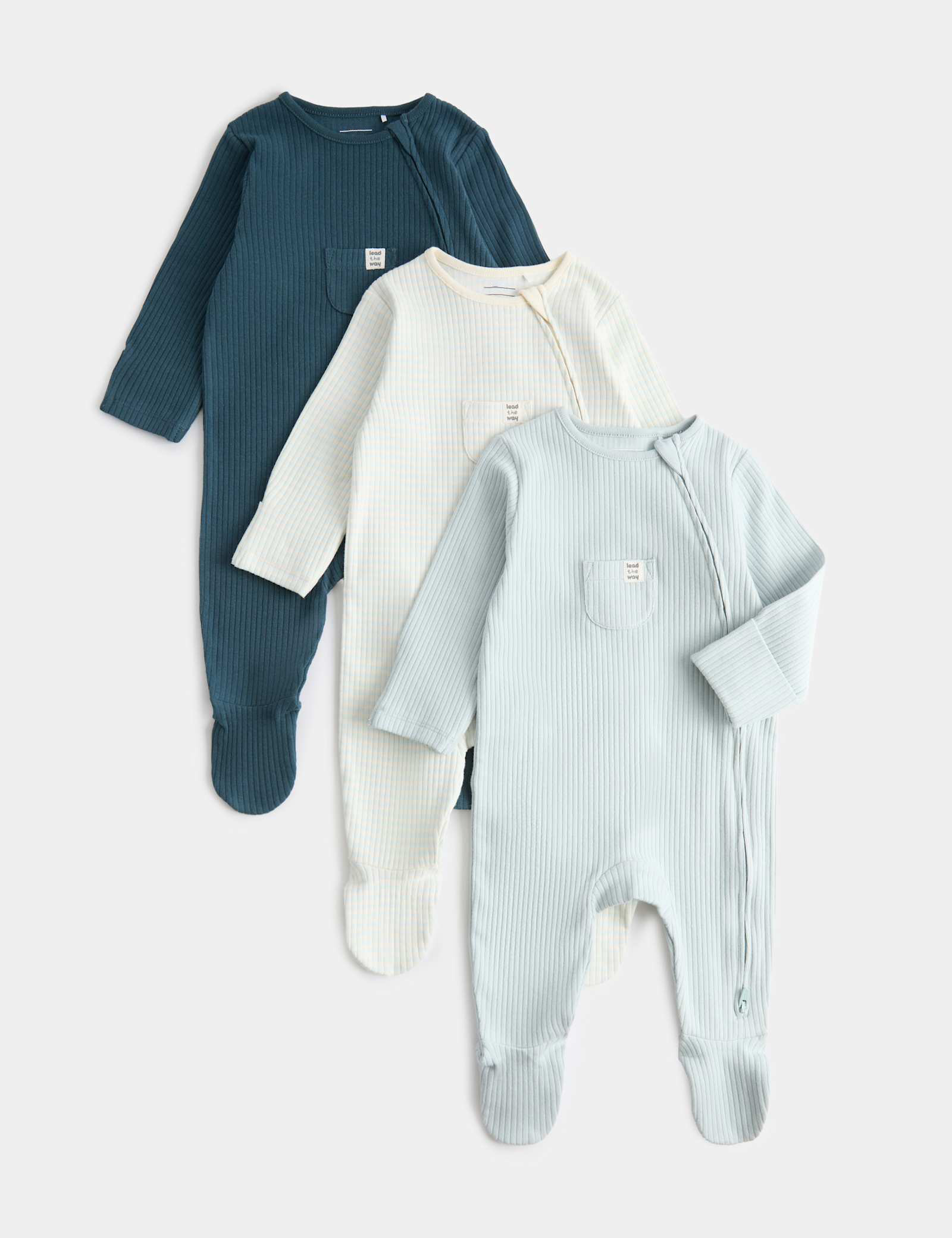 3 Pack Cotton Rich Statement Sleepsuits (7lbs - 3 Yrs)