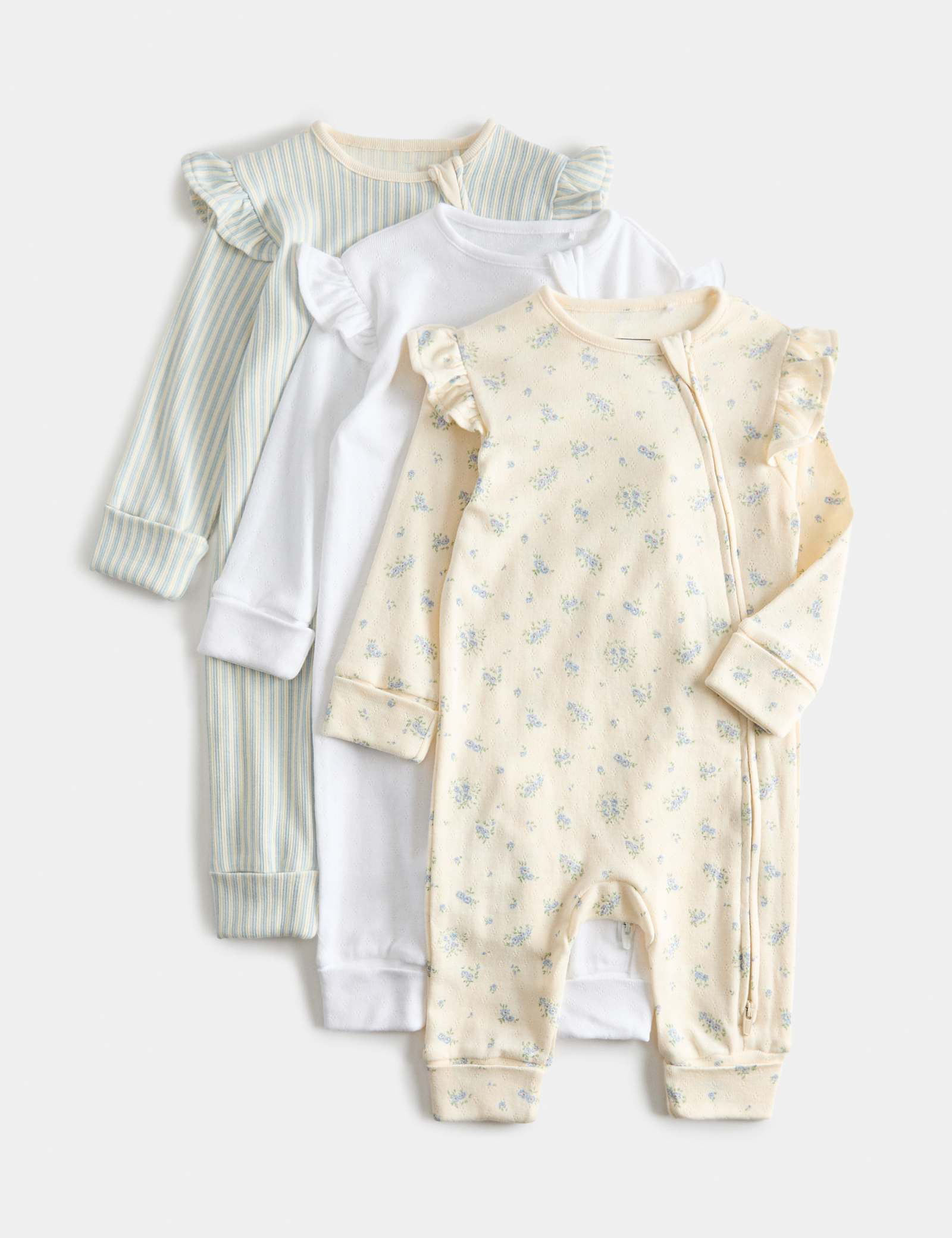 3 Pack Cotton Rich Sleepsuits (6½lbs-3 Yrs)