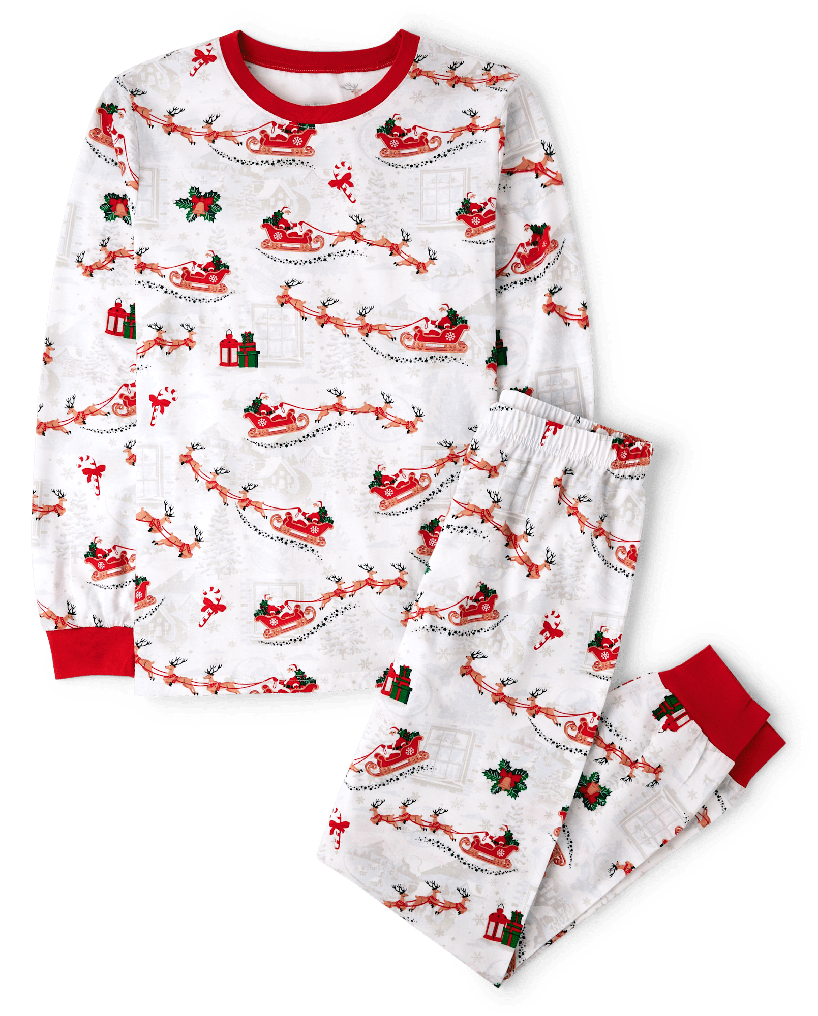 Adult Matching Family Christmas Long Sleeve Animal Cotton Pajamas