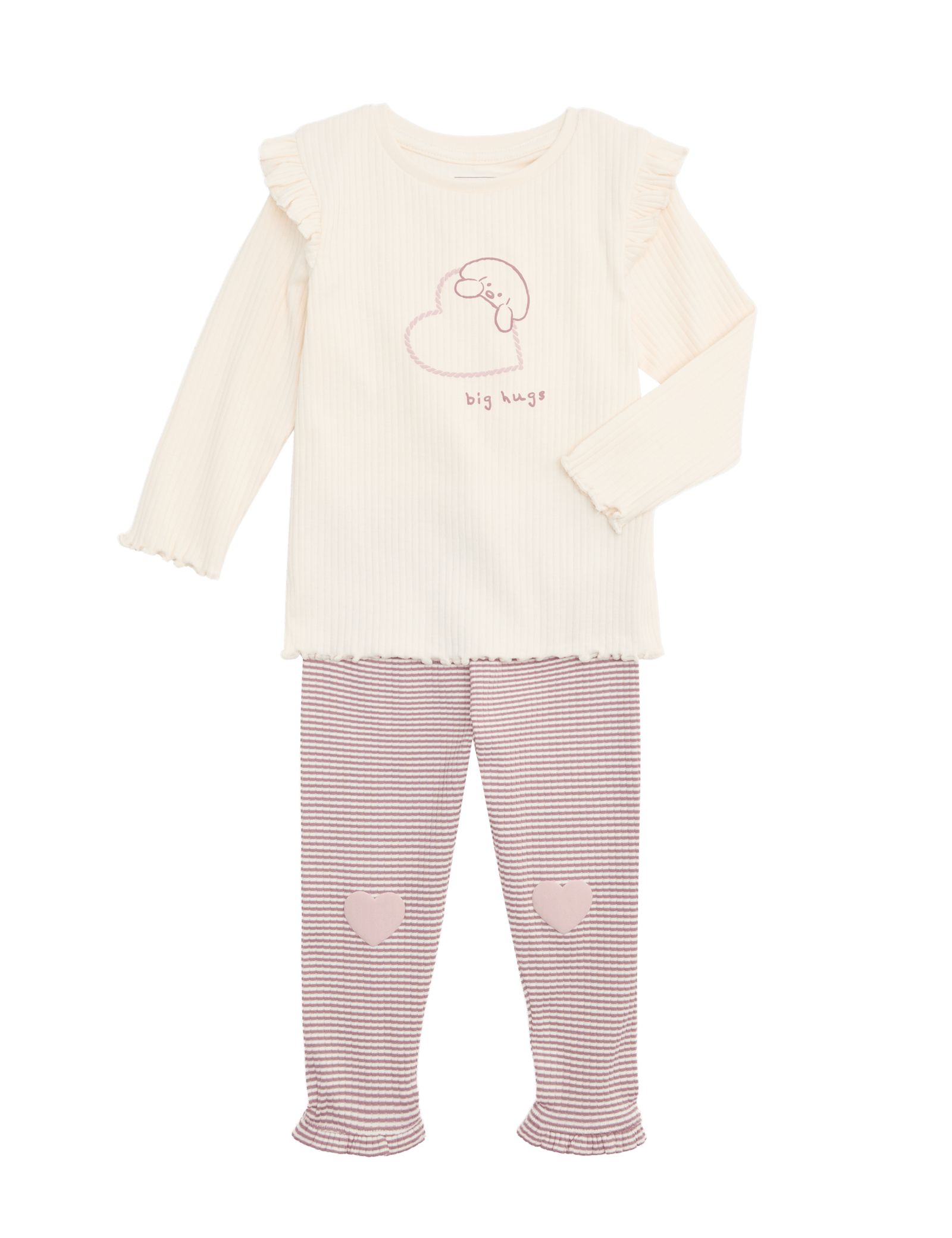 2 Piece Heart Dog Outfit (0-3 Yrs)
